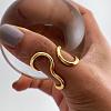 Zinc Alloy Adjustable Open Cuff Rings for Women FS-WGC55D1-01-3
