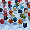   60Pcs 15 Colors Polymer Clay Rhinestone Beads RB-PH0001-30-4