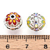 Round Brass Rhinestone Beads KK-Q080-01B-S-3