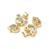 Brass Micro Pave Cubic Zirconia Pendants KK-Q068-02G-2
