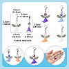 16Pcs 4 Colors Angel Glass Acrylic Pendants HJEW-FS00015-4