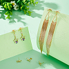 Unicraftale 20Pcs Bowknot Brass Stud Earring Findings KK-UN0002-26-2