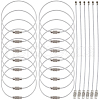 SUNNYCLUE 40Pcs Heavy Duty 304 Stainless Steel Wire Cable Keychains FIND-SC0012-01-1