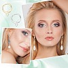 CREATCABIN 24 Pairs 2 Colors Brass Huggie Hoop Earring Findings DIY-CN0002-06-6