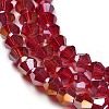 Transparent Electroplate Glass Beads Strands EGLA-A039-T6mm-B27-3