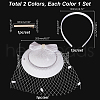 AHADERMAKER 2 Sets 2 Colors Mesh Veil Hair Bands MRMJ-GA0001-23-2