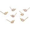 Brass Stud Earring Findings KK-BC0006-14G-5