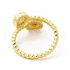 Cubic Zirconia Square Cuff Ring KK-A180-27G-2