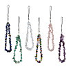 HOBBIESAY 6Pcs 6 Styles Gemstone Chip Mobile Phone Lanyard Wrist Strap AJEW-HY0001-23-1