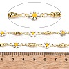 Brass Flower Link Chains KK-D368-04G-A-2