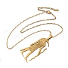 304 Stainless Steel Egyptian Ancient God Anubis Pendant Necklaces NJEW-D318-06G-4