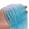 Transparent Painted Glass Beads Strands X1-DGLA-A034-T4mm-A22-2