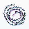 Electroplate Glass Beads X-GC885Y-1-3