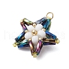 Seed Beads Beaded Charms PALLOY-MZ00329-4
