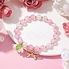 Imitation Pearl Glass & Acrylic Round Beaded Stretch Bracelets BJEW-JB10083-03-2