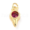 Real 18K Gold Plated Brass Micro Pave Cubic Zirconia Charms ZIRC-L100-088G-02-3