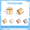   120Pcs 4 Colors 304 Stainless Steel Beads STAS-PH0005-74-2