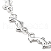304 Stainless Steel Dolphin Link Chain Anklet AJEW-AN00559-2
