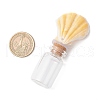 Natural Scallop Shell Beads with Glass Jar Glass Bottles PALLOY-JF03748-3