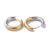 Two Tone 304 Stainless Steel Hinged Hoop Earrings for Women EJEW-A073-01C-2