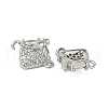 Brass Pave Clear Cubic Zirconia Fruit Connector Charms KK-Z109-01P-01-2
