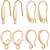 Beebeecraft 32Pcs 4 Style Brass & 316 Surgical Stainless Steel Earring Hooks KK-BBC0012-58-1