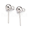 Non-Tarnish 304 Stainless Steel Ball Post Stud Earring Findings X-STAS-Z035-02P-E-1