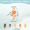 ARRICRAFT 150Pcs 5 Colors Tibetan Style Alloy Pendants FIND-AR0004-39-2