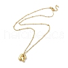 Initial Letter Brass Pendant Necklaces NJEW-A015-21G-R-2