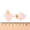 Natural Rose Quartz Perfume Bottle Pendants G-L623-10G-01-3