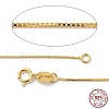 925 Sterling Silver Box Chain Necklaces STER-F039-45cm-03G-4