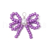 Handmade Glass Seed Beaded Pendants PALLOY-MZ00768-03-1