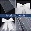 Bowknot Polyester Long Mesh Tulle Bridal Veils OHAR-WH20005-06-6