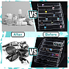 7-Tier Rectangle Acrylic Display Risers for Nail Polish ODIS-WH0058-29-4