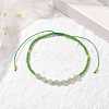 Adjustable Natural Green Aventurine & Seed Braided Bead Bracelets BJEW-JB10181-03-2