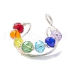 Colorful Glass Cuff Earrings EJEW-JE05699-01-4