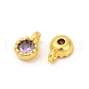 Brass Pave Cubic Zirconia Pendants KK-H204-03G-03-2