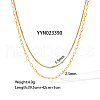 Stainless Steel Layered Lock Chain Necklace for Stylish and Elegant Look HS5650-1-1