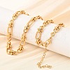 304 Stainless Steel Oval Infinity Link Chain Necklaces for Women Men NJEW-K249-20C-G-1