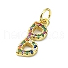 Brass Micro Pave Colorful Cubic Zirconia Pendants KK-H475-10G-2