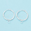 201 Stainless Steel Huggie Hoop Earring Findings STAS-P283-01N-S-1