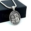 Stainless Steel Saint Joseph and Baby Jesus Pendant Necklaces for Men VJ3580-1