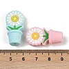 Flower Food Grade Silicone Focal Beads SIL-A011-03A-3