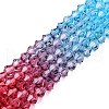Gradient Color Baking Painted Glass Bead Strands X1-DGLA-A039-T4mm-A017-4