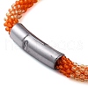 Glass Crochet Beaded Necklace NJEW-Z029-04C-2