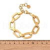 304 Stainless Steel Cable Chain Bracelets for Women BJEW-S173-02A-G-3
