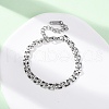 304 Stainless Steel Panther Chain Bracelets for Women BJEW-R027-07P-2