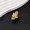 Elegant Hollow Flower Brass Finger Rings for Women MU9448-1-1