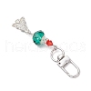 Christmas Series Alloy Enamel & Glass Beads Pendant Decoration HJEW-TA00349-5