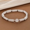 Natural White Jade Beaded Stretch Bracelets for Men Women WG69117-03-1